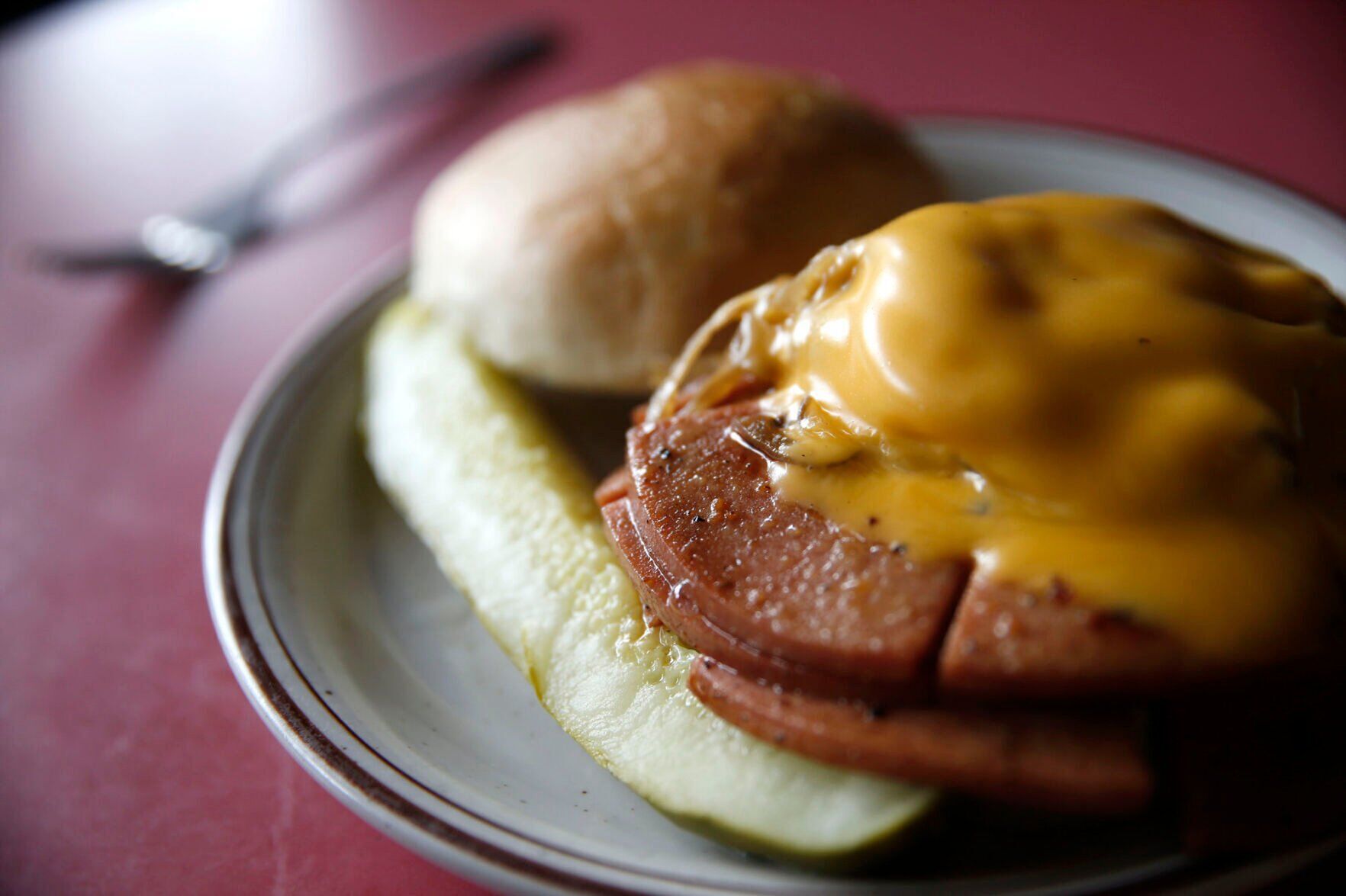 Fried bologna sandwich at Wiechec's Lounge